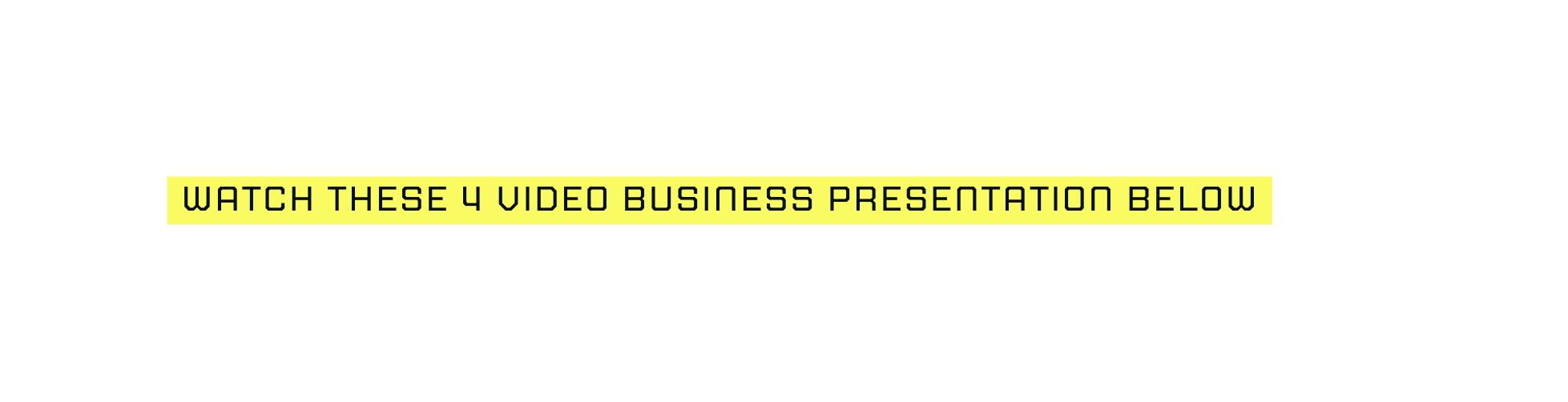 Watch these 4 video business presentation below